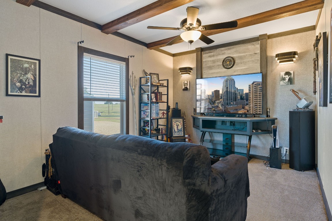 5897 Old Colony Line Road Lockhart, TX 78644 - Photo 16 of 40 a living room with furniture and a large window