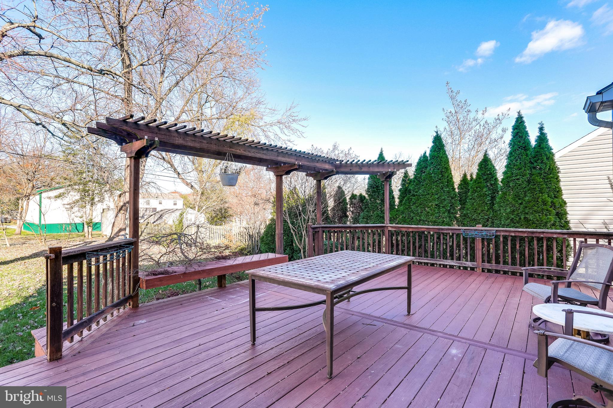 536 Cleveland Road Linthicum Heights, MD 21090 - Photo 30 of 33 Backyard deck with pergola