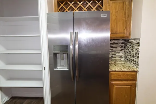 a close view of closet