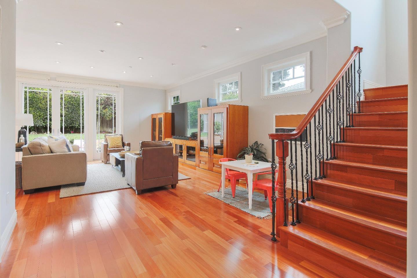 1637 Westmoor Road Burlingame, CA 94010 - Photo 12 of 54 a living room with furniture wooden floor and a large window