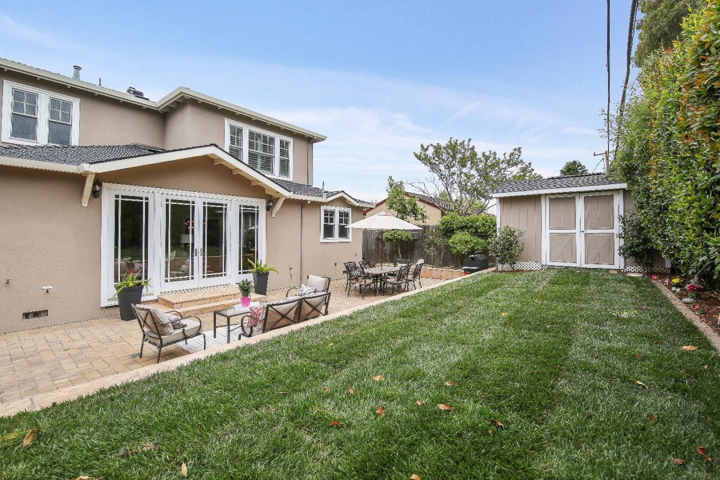 1637 Westmoor Road Burlingame, CA 94010 - Photo 52 of 54 a front view of house with yard and outdoor seating