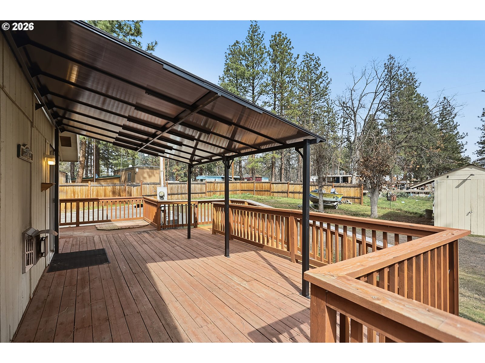 39 North Eagle Point Road Tygh Valley, OR 97063 - Photo 27 of 34 a view of deck with patio and wooden floor