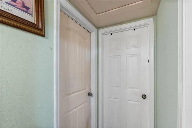 a bed room with a bed