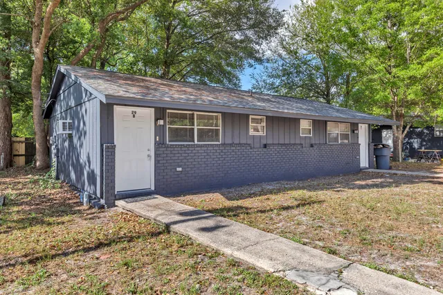 a backyard of a house