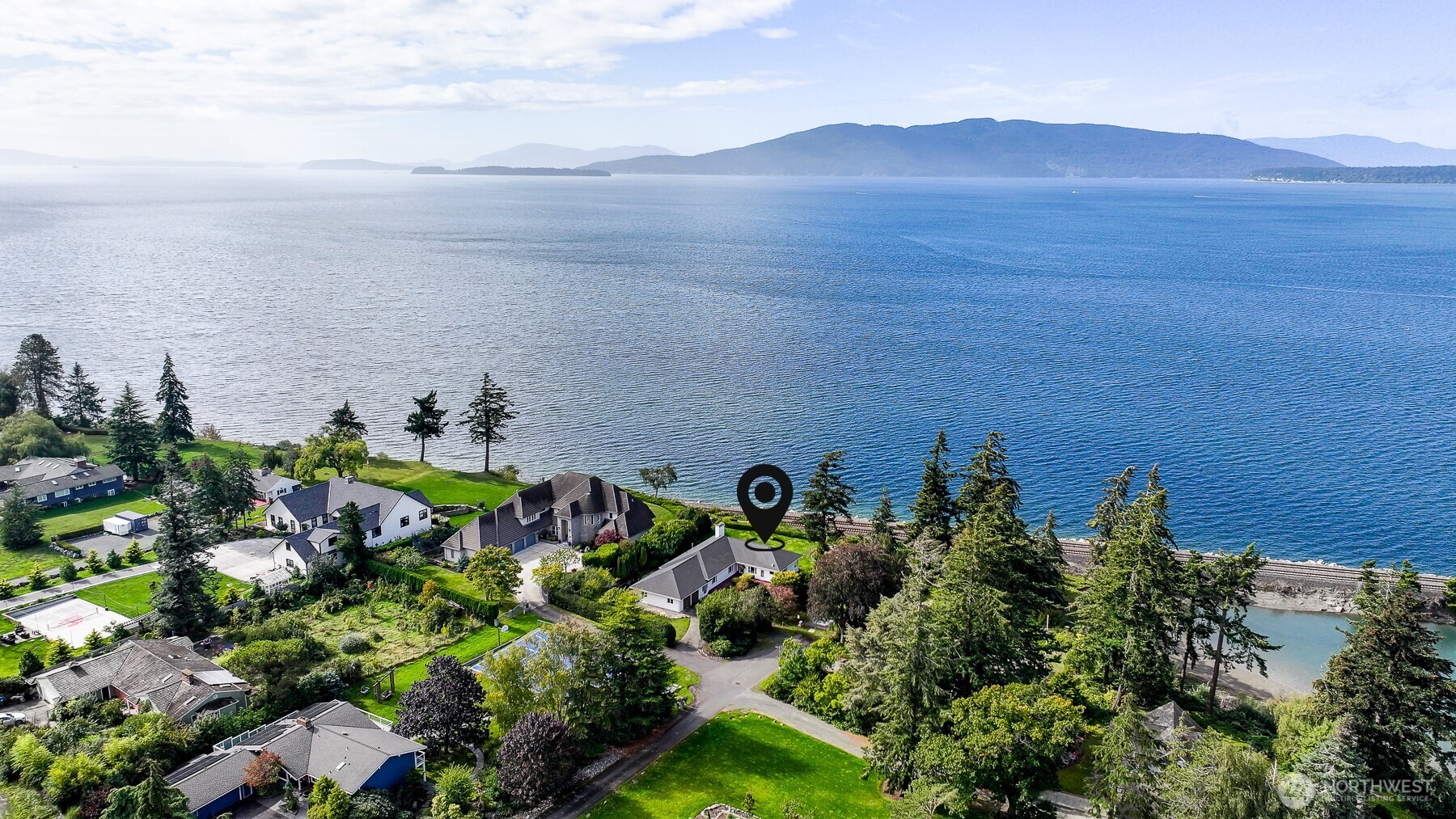 100 Willow Road Bellingham, WA 98225 - Photo 2 of 40 an aerial view of a houses with a yard