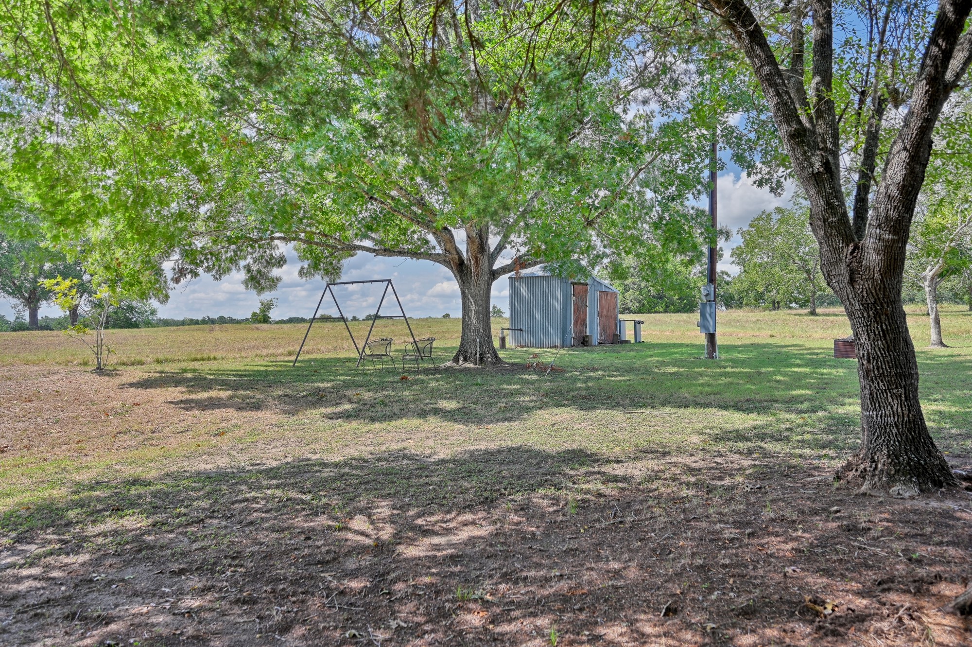 7515 Shelby Road Burton, TX 77835 - Photo 12 of 26 a view of a yard with plants and trees
