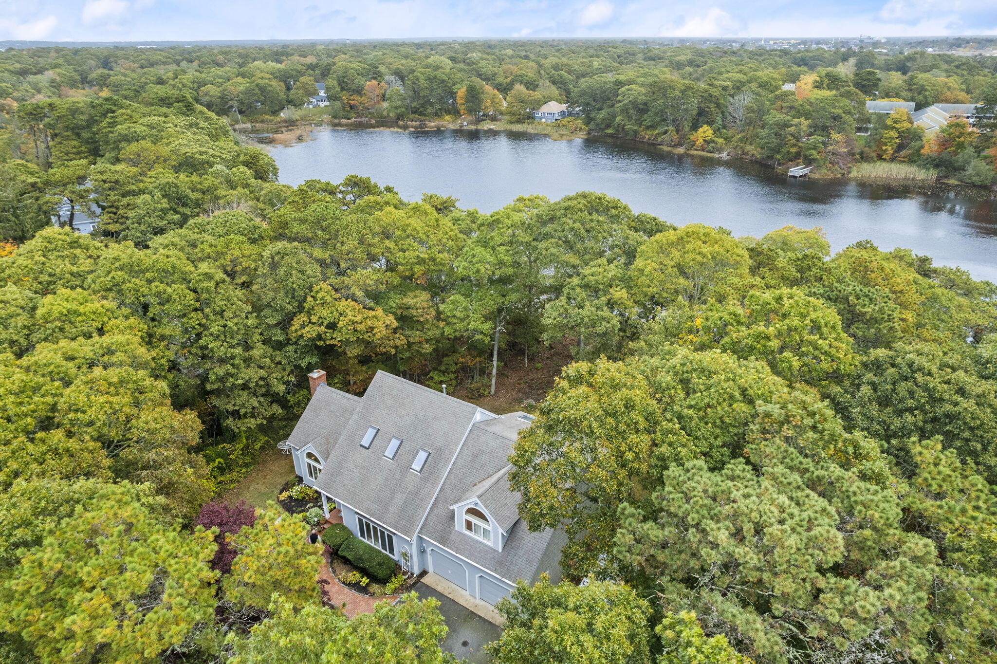 15 Goldie Way Barnstable, MA 02601 - Photo 11 of 48 an aerial view of a house with a lake view