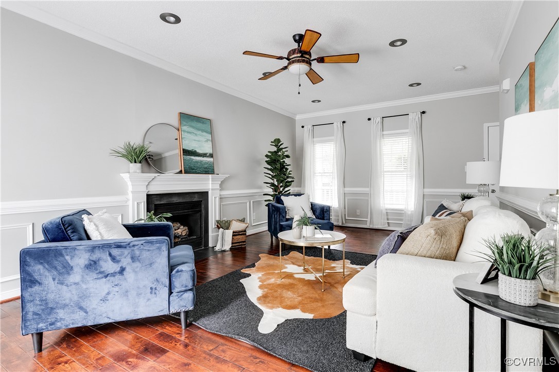 11201 Danforth Road Chesterfield, VA 23838 - Photo 4 of 31 a living room with furniture and a fireplace
