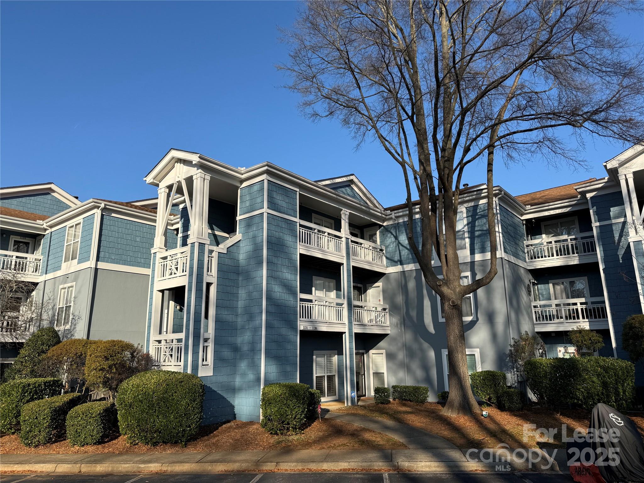 1133 Torrence Circle Davidson, NC 28036 - Photo 34 of 43 a front view of a residential apartment building with a yard