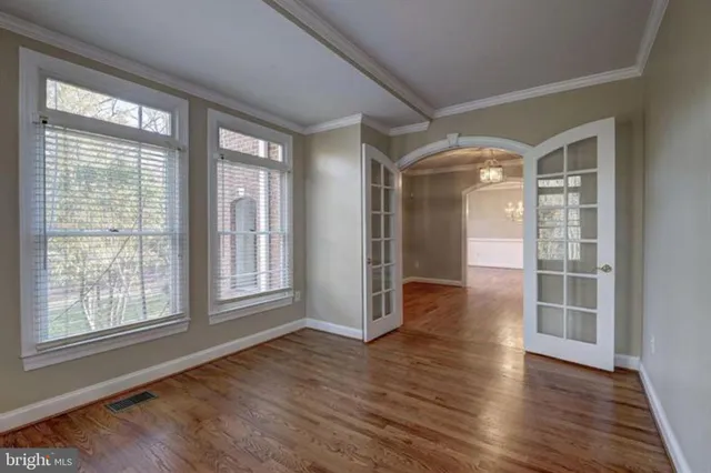 a view of livingroom with hardwood floor and window