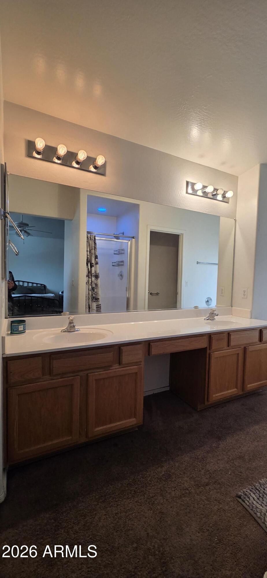 10766 West Del Rio Lane Avondale, AZ 85323 - Photo 9 of 12 a bathroom with a sink and a mirror