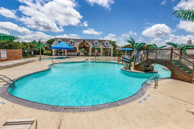 a view of a lake with a big yard