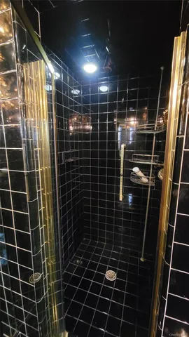 a view of a room with a chandelier