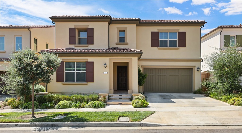 a front view of a house