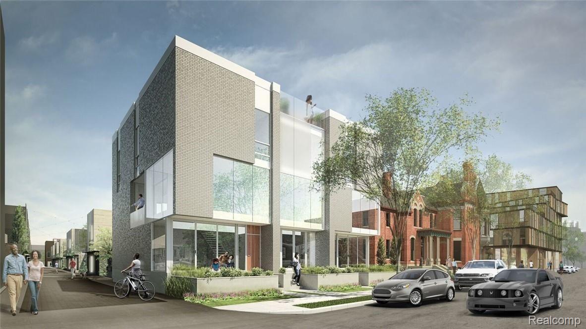 2810 John R Street Detroit, MI 48201 - Photo 1 of 7 End Condo Shown in Rendering-Brick color may vary