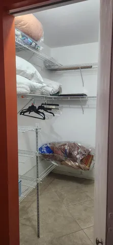 a view of a store room with shelves