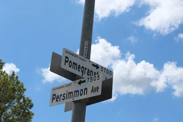 a close up of a street sign