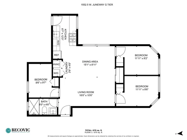 $2,123 | 1552.5 West Juneway Terrace, Unit 3G, Chicago, IL 60626