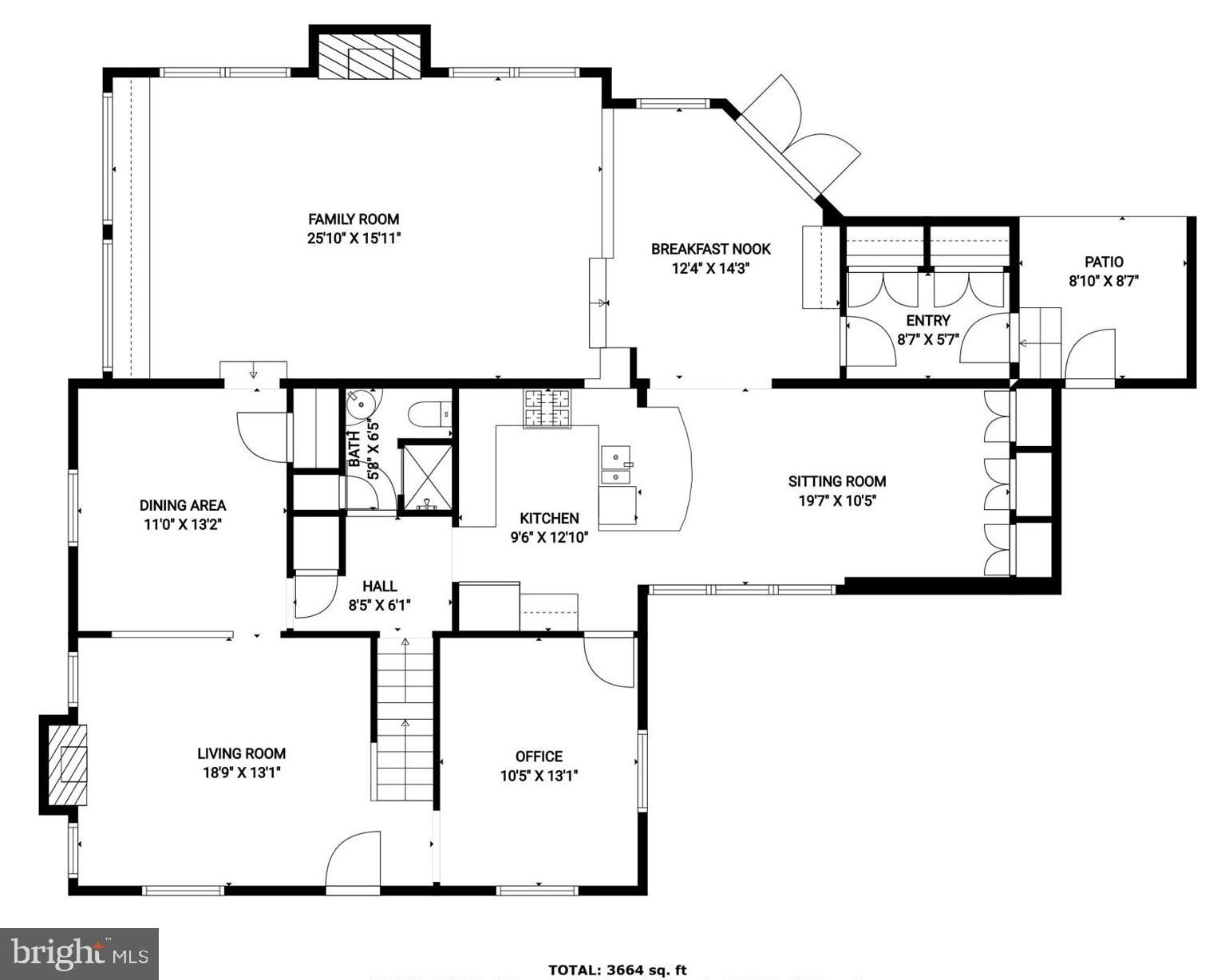 6011 Walhonding Road Bethesda, MD 20816 - Photo 51 of 51 Main level Floor plan