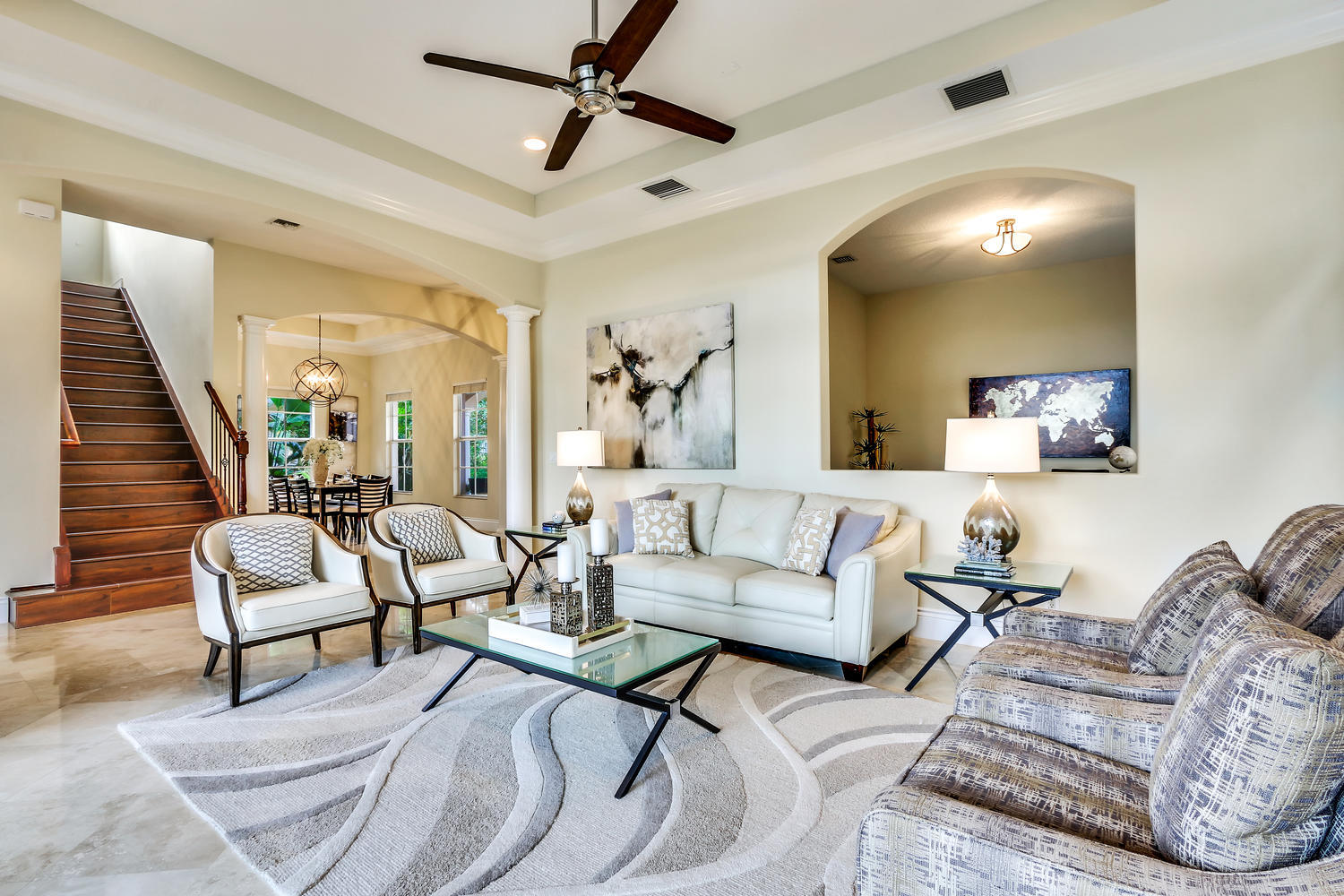 128 Tulip Tree Court Jupiter, FL 33458 - Photo 6 of 35 a living room with furniture and a wooden floor