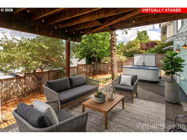 a view of a back yard of the house