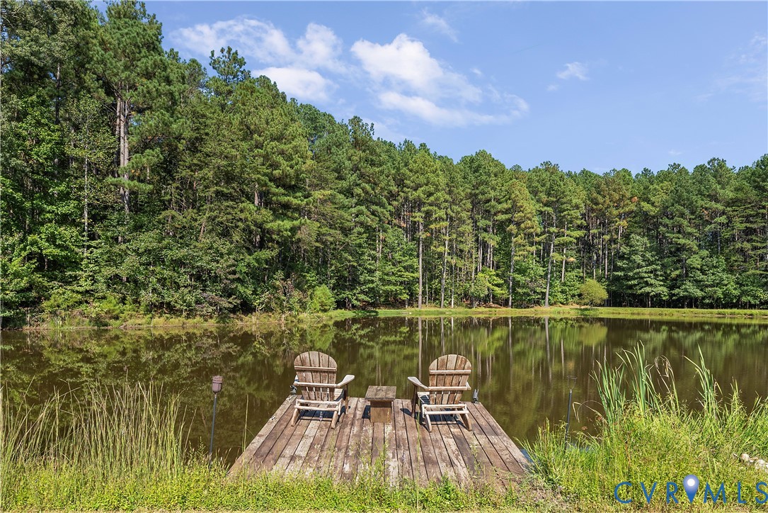 2110 Hawk Town Road Maidens, VA 23102 - Photo 47 of 50 a view of a lake with a table and chairs