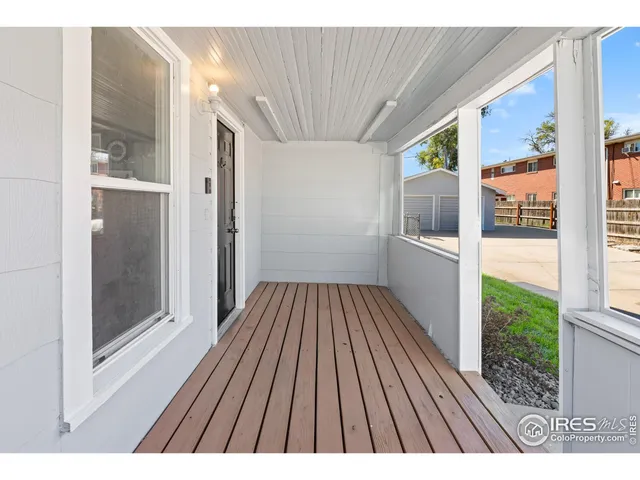 a view of kitchen from the hallway