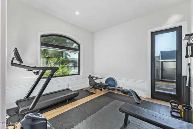 a bathroom with a bathtub and shower