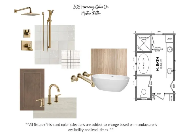 a bathroom with a bathtub sink and mirror