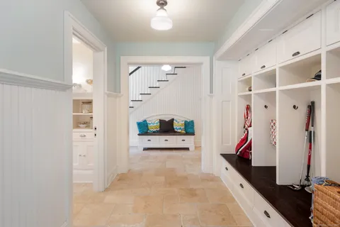 a view of a entryway of a house