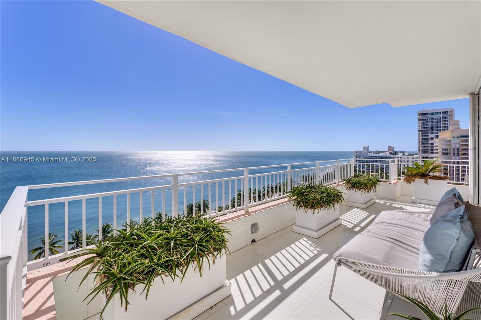 791 Crandon Boulevard, Unit 1408 Key Biscayne, FL 33149 - Photo 17 of 54 a view of balcony with furniture
