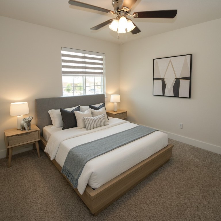 131 Furlong Drive Georgetown, TX 78626 - Photo 7 of 36 All the bedrooms have ceiling fans and room for any size bed (photos may reflect virtual staging of furniture)