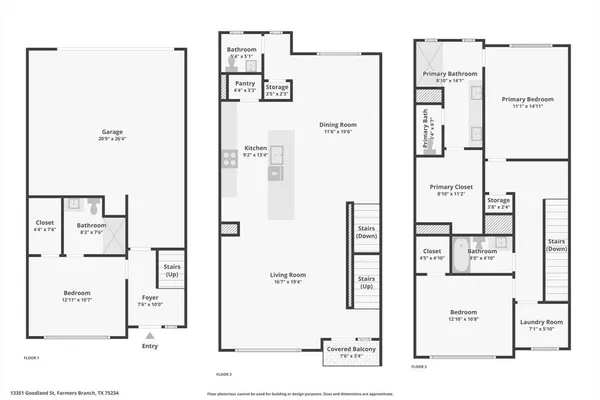 $3,400 | 13351 Goodland Street, Unit 208, Farmers Branch, TX 75234