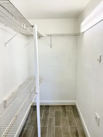 a view of a walk in closet
