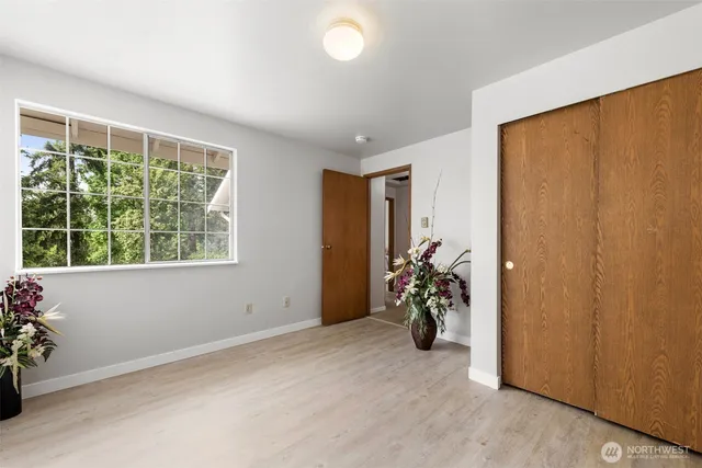 an empty room with a window