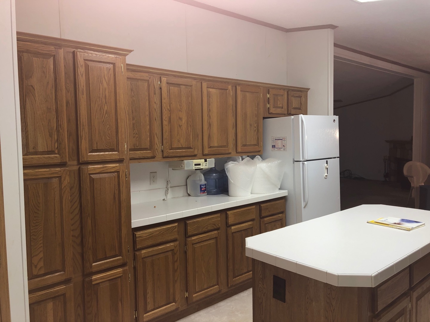 1043 Brewster Road Amboy, IL 61310 - Photo 14 of 17 a kitchen with refrigerator and cabinets
