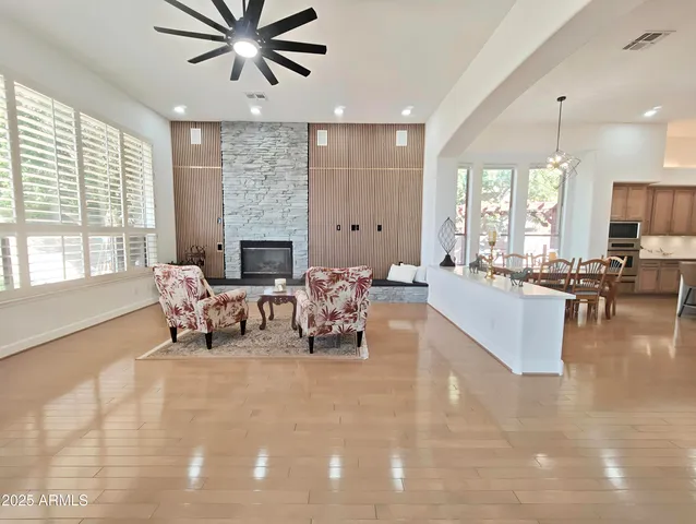 a spacious bathroom with a bathtub and shower
