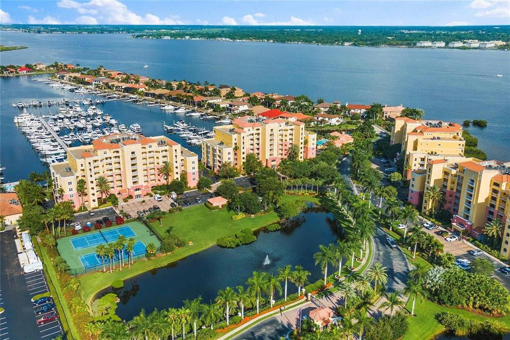 606 Riviera Dunes Way, Unit 601 Palmetto, FL 34221 - Photo 60 of 70 a view of a lake with a lake view