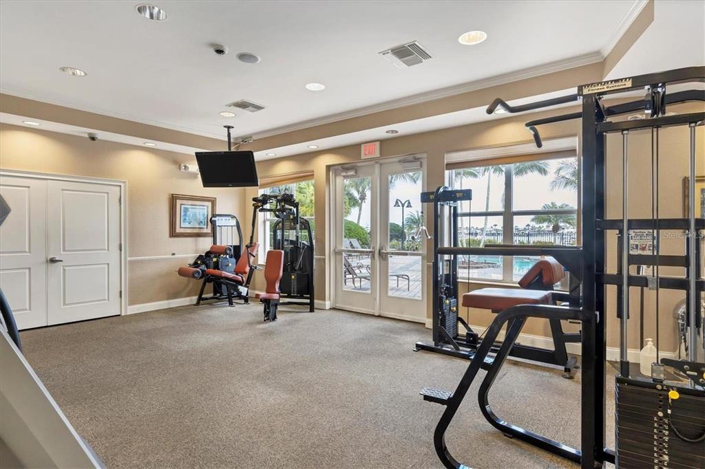 606 Riviera Dunes Way, Unit 601 Palmetto, FL 34221 - Photo 70 of 70 a view of a room with gym equipment