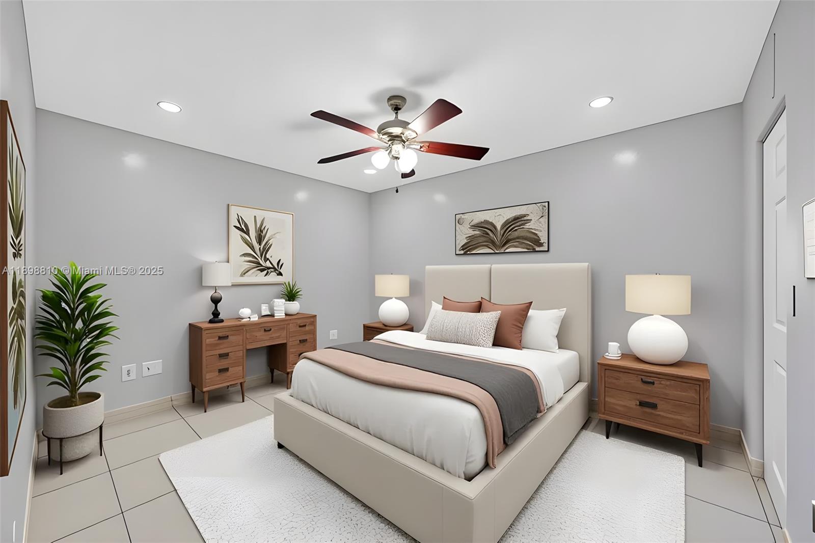18350 Northwest 68th Avenue, Unit F Hialeah, FL 33015 - Photo 2 of 43 Computer Generated image of primary bedroom.
