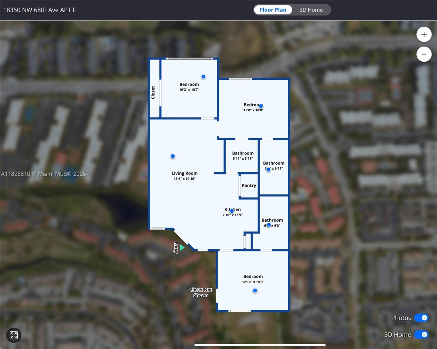 18350 Northwest 68th Avenue, Unit F Hialeah, FL 33015 - Photo 43 of 43 Floor Plan