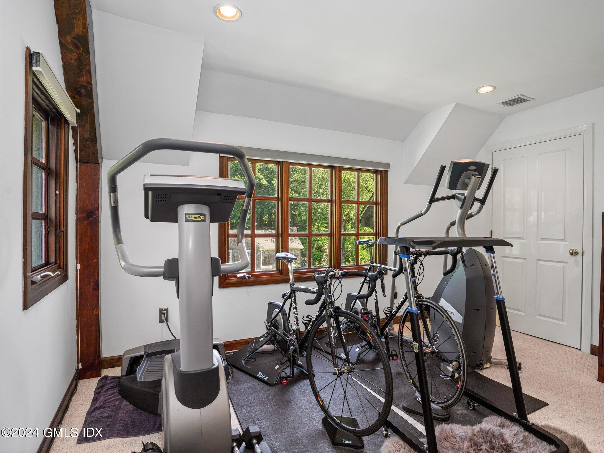 80 Porchuck Road Greenwich, CT 06831 - Photo 21 of 29 a view of a room with gym equipment
