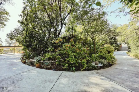 a view of a backyard