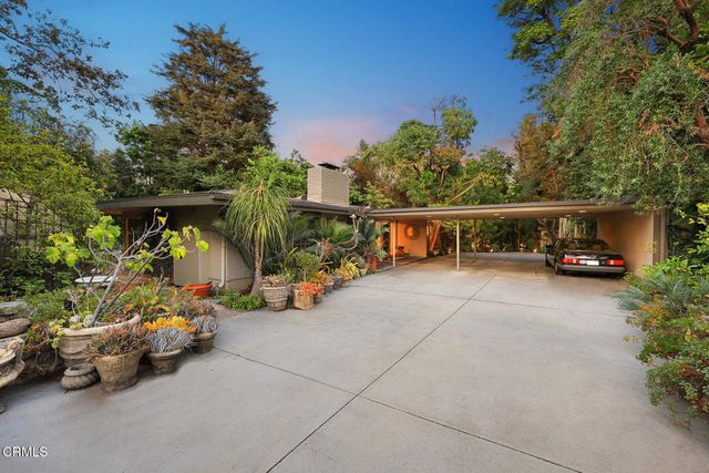 a view of an outdoor space and swimming pool