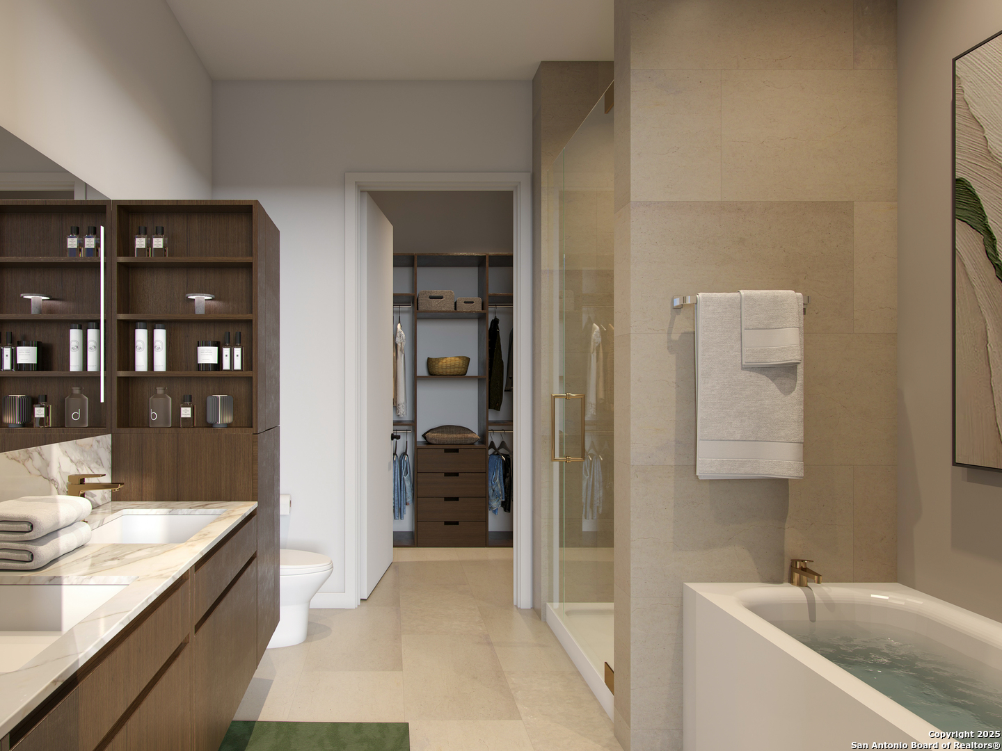 10225 Braun Road, Unit A201 San Antonio, TX 78023 - Photo 4 of 6 a bathroom with a tub sink and mirror