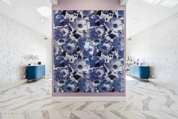 a view of a bathtub in a bathroom