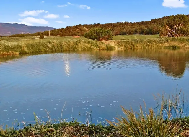 a view of lake and mountain