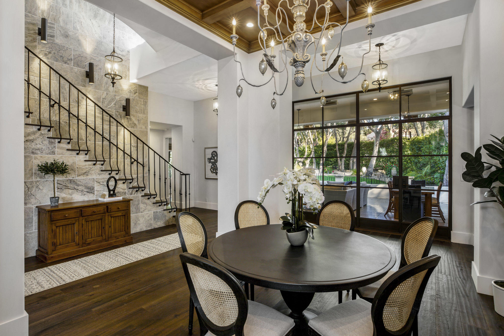 485 Monarch Lane Santa Barbara, CA 93108 - Photo 6 of 24 a view of a dining room with furniture window and wooden floor