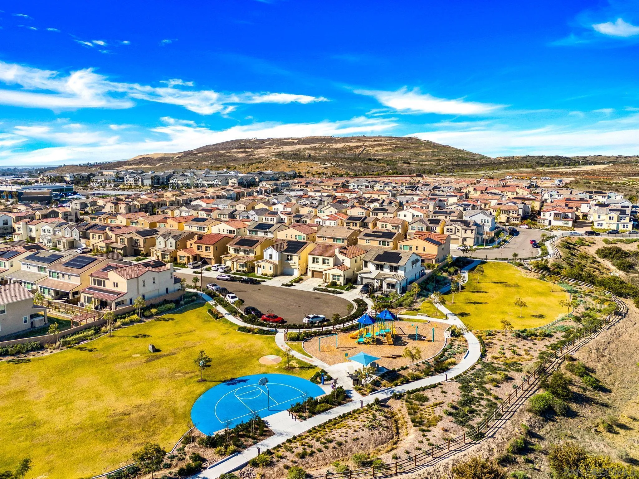 1279 Camino Prado Chula Vista, CA 91913 - Photo 38 of 38 an aerial view of residential building with swimming pool and ocean view
