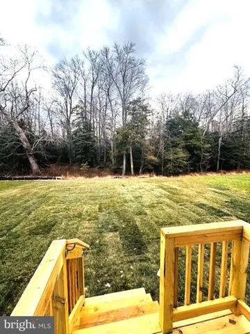 a view of swimming pool with large trees